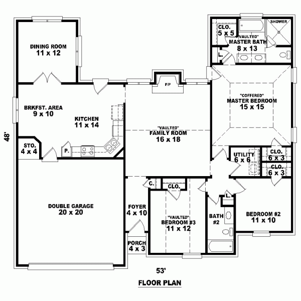One-Story Level One of Plan 46935