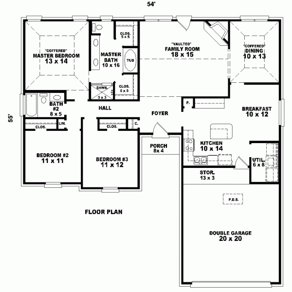 One-Story Level One of Plan 46936