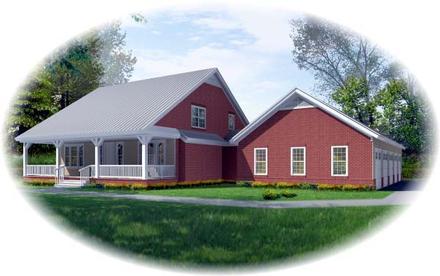 Country Farmhouse Elevation of Plan 46982