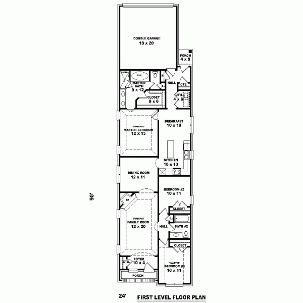 Narrow Lot Level One of Plan 46987