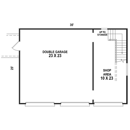 Garage Plan 47002 - 2 Car Garage First Level Plan