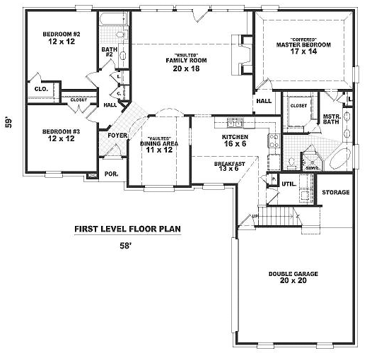 Traditional Level One of Plan 47036