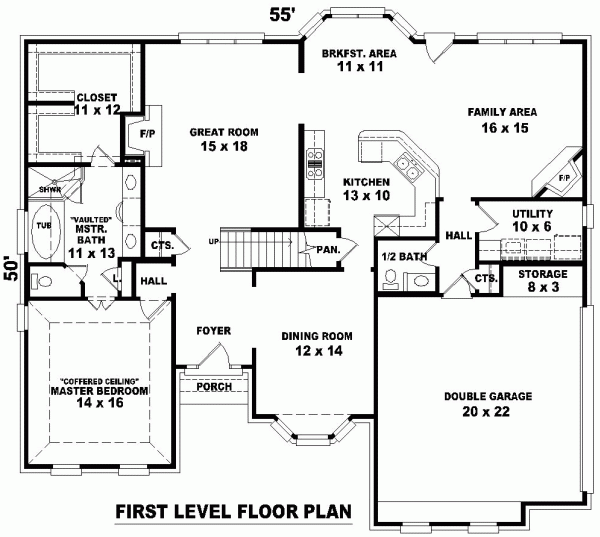Tudor Level One of Plan 47046