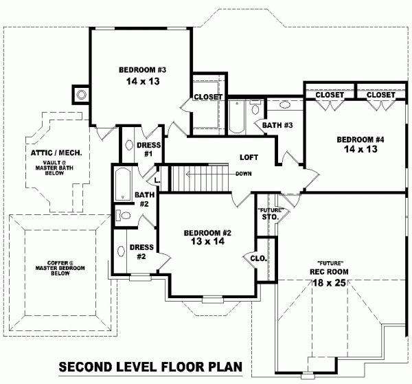 Tudor Level Two of Plan 47046