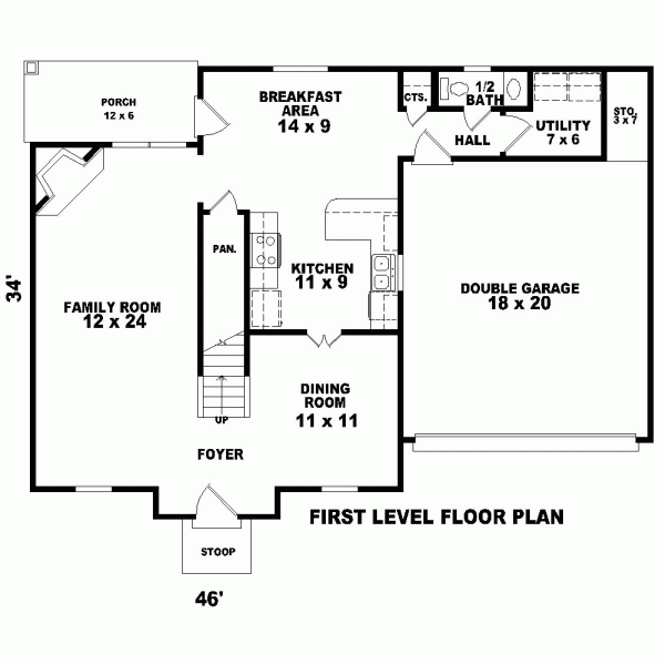 Traditional Level One of Plan 47048