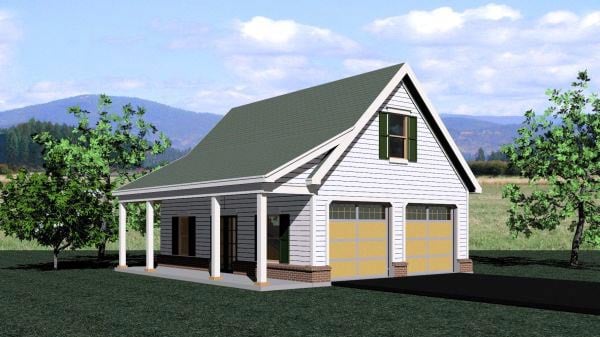 Plan 47070 | Traditional Style 2 Car Garage