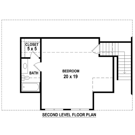 Garage Plan 47094 - 2 Car Garage Apartment Second Level Plan