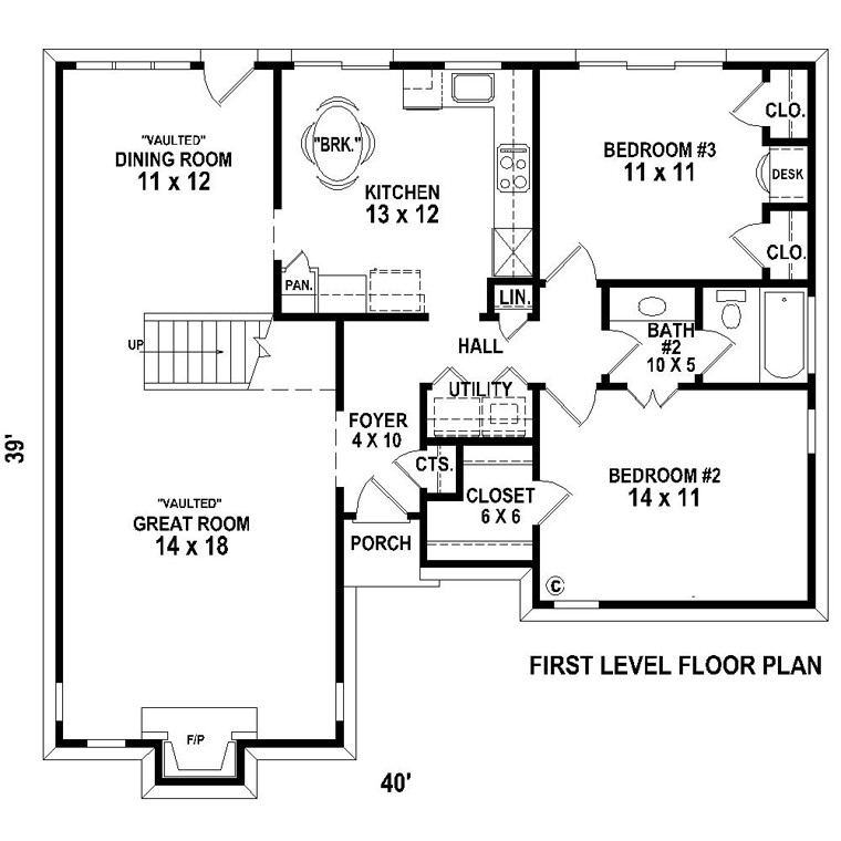 Traditional Level One of Plan 47098