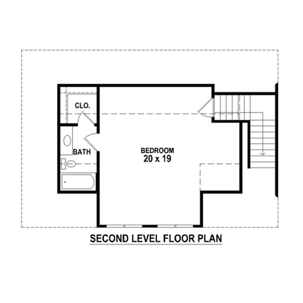 Garage Plan 47100 - 2 Car Garage Apartment Second Level Plan
