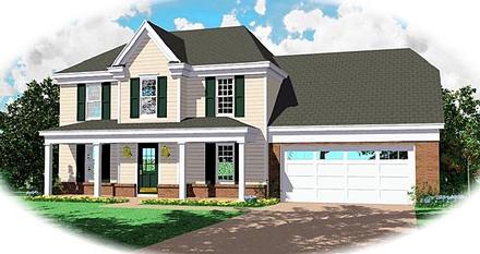 Colonial Country Traditional Elevation of Plan 47131