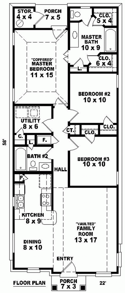 House Plan 47132 First Level Plan