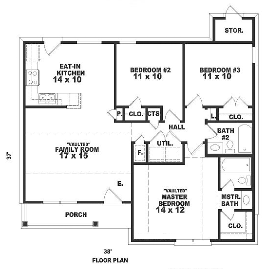 Farmhouse Narrow Lot One-Story Traditional Level One of Plan 47133