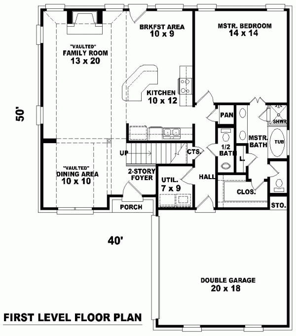 Narrow Lot Traditional Level One of Plan 47135