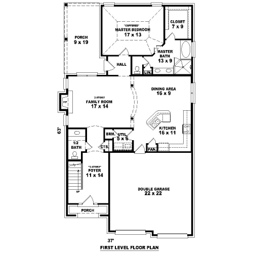 Narrow Lot Traditional Level One of Plan 47138