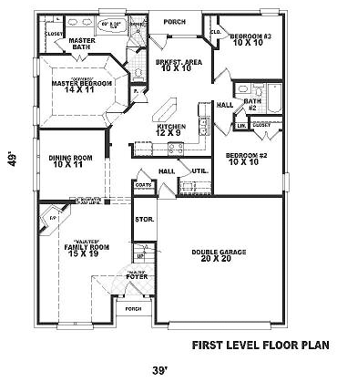 Narrow Lot Traditional Level One of Plan 47144