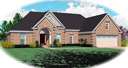 One-Story Traditional Elevation of Plan 47147