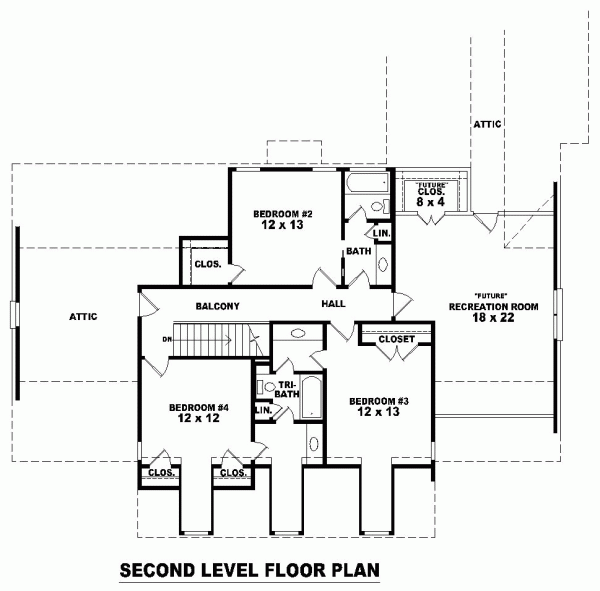 House Plan 47150 Level Two