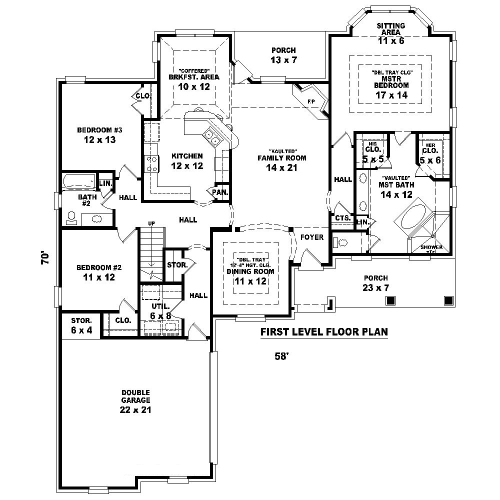 Traditional Level One of Plan 47151