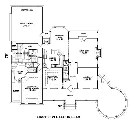 Country Traditional Level One of Plan 47153