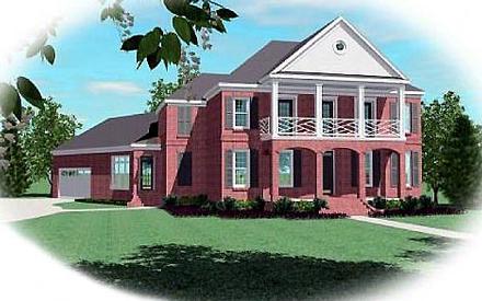 Colonial Traditional Elevation of Plan 47154