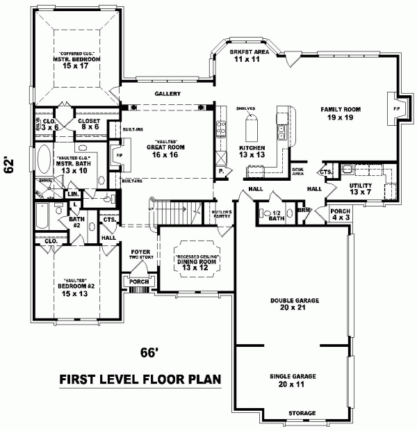 Traditional Level One of Plan 47156