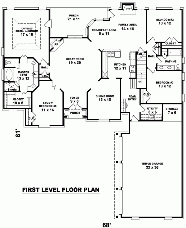 Traditional Level One of Plan 47158