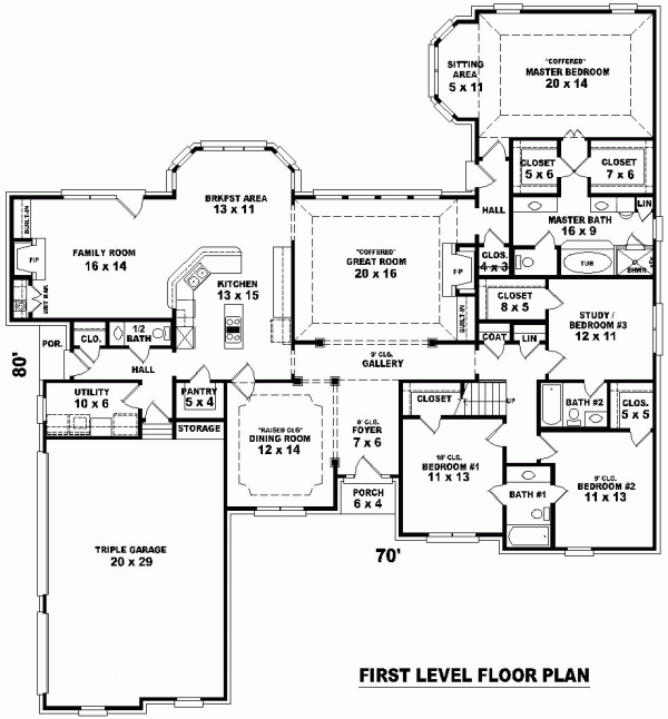 Traditional Level One of Plan 47166
