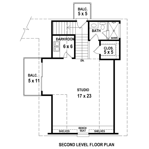 Garage Plan 47170 - 2 Car Garage Apartment Level Two