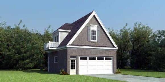 Garage Plan 47170 - 2 Car Garage Apartment Elevation