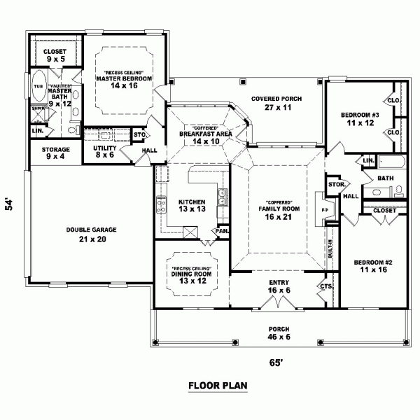 One-Story Level One of Plan 47217