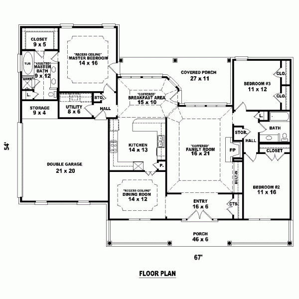 One-Story Level One of Plan 47228