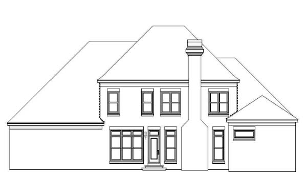  Rear Elevation of Plan 47229