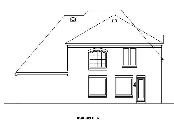  Rear Elevation of Plan 47233