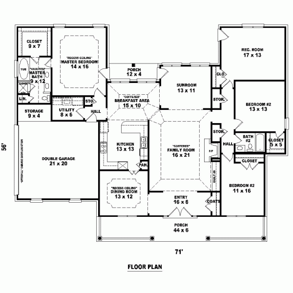 One-Story Level One of Plan 47312