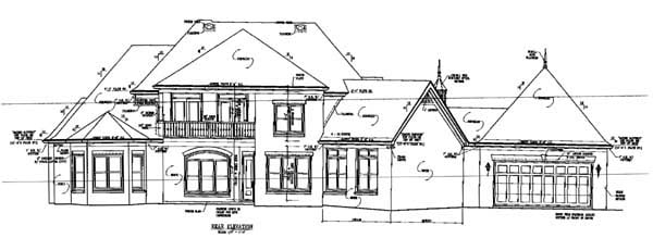  Rear Elevation of Plan 47336