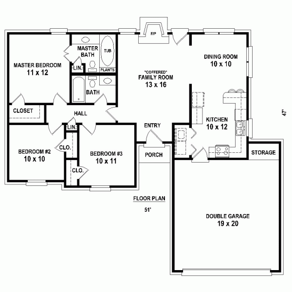 One-Story Level One of Plan 47377