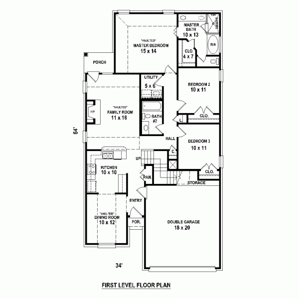 Narrow Lot Level One of Plan 47400