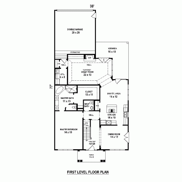 Narrow Lot Traditional Level One of Plan 47413