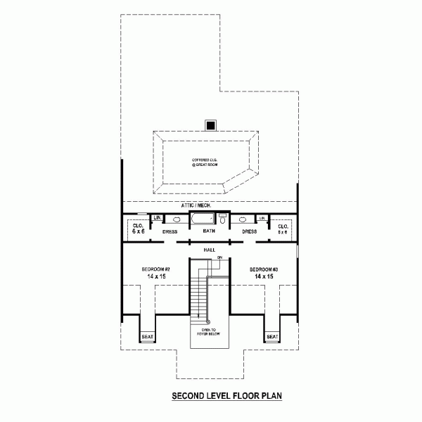 Narrow Lot Traditional Level Two of Plan 47413