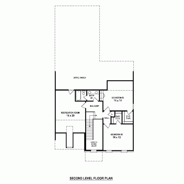 Narrow Lot Traditional Level Two of Plan 47415