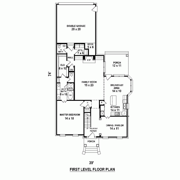 Narrow Lot Traditional Level One of Plan 47416