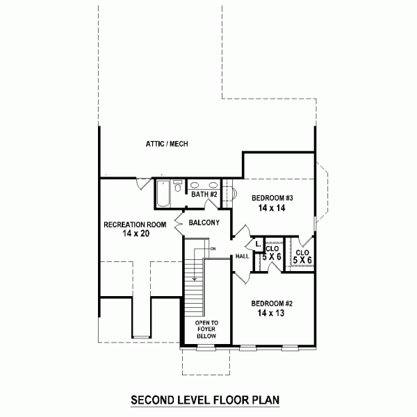 Narrow Lot Traditional Level Two of Plan 47416