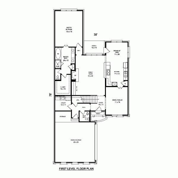 Narrow Lot Level One of Plan 47417