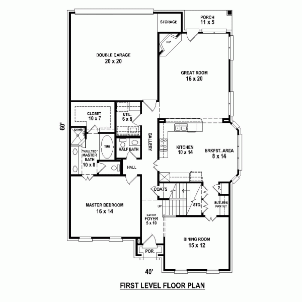 Narrow Lot Level One of Plan 47420