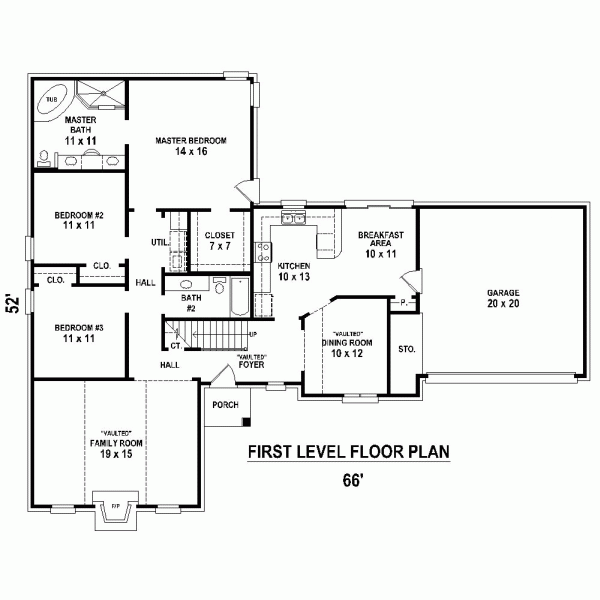 Traditional Level One of Plan 47432