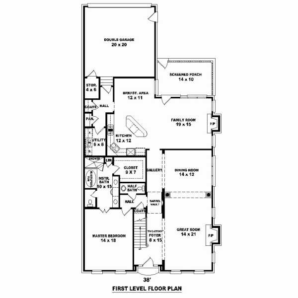 Narrow Lot Level One of Plan 47452