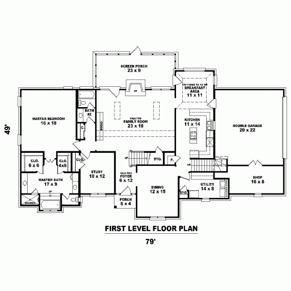 Traditional Level One of Plan 47464