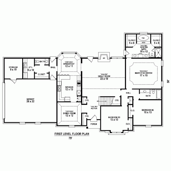 Contemporary Level One of Plan 47485