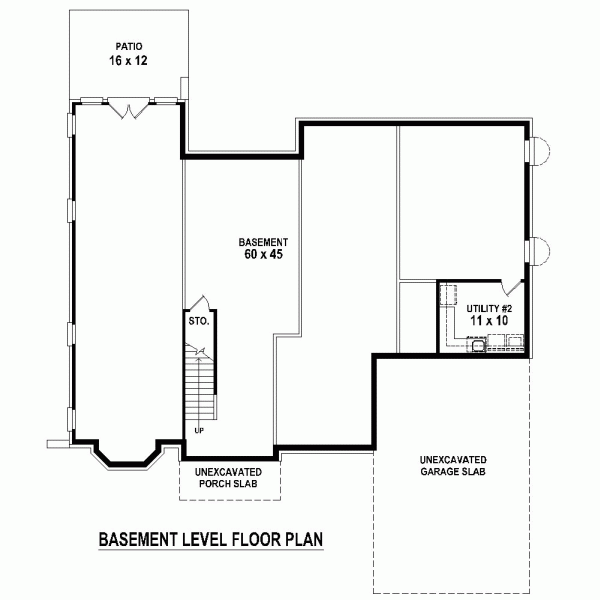 Traditional Lower Level of Plan 47504