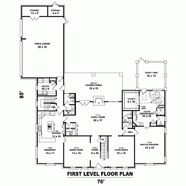 Traditional Level One of Plan 47510